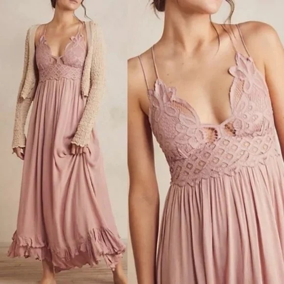 Free People One Adella Maxi Slip Dress - Picture 1 of 4